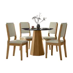 VEKKAHOME - Comedor Isis Carol Light 4 Sillas