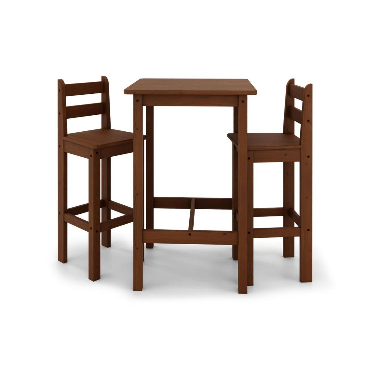 VEKKAHOME - Comedor De Madera Alto Bar 2 Sillas Vekkahome