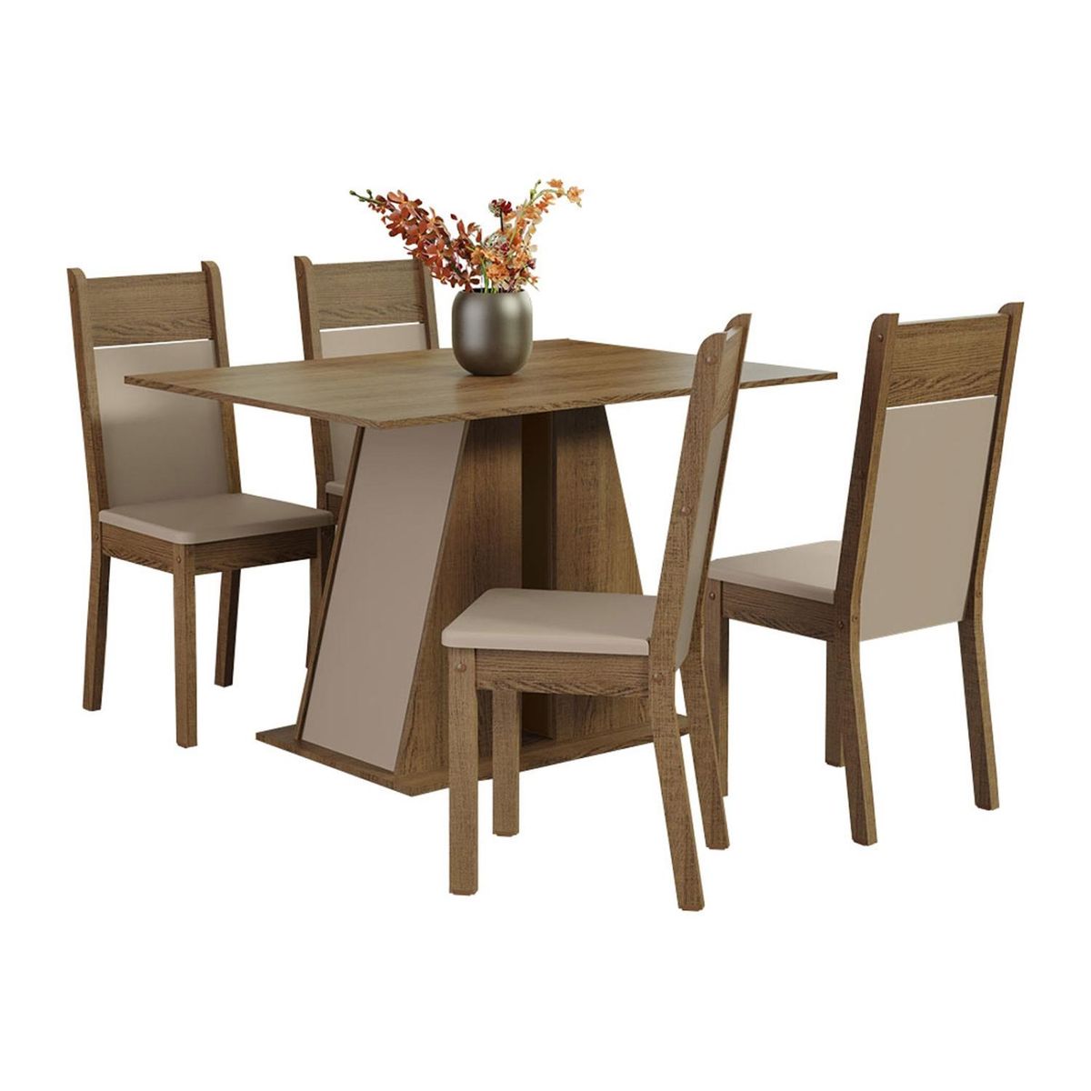 VEKKAHOME - Comedor Angela Morello 4 Sillas Vekkahome