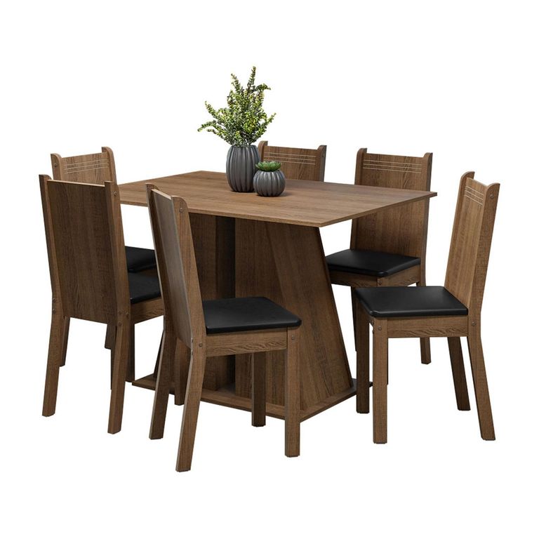 VEKKAHOME Comedor Angelo Luz 6 Sillas