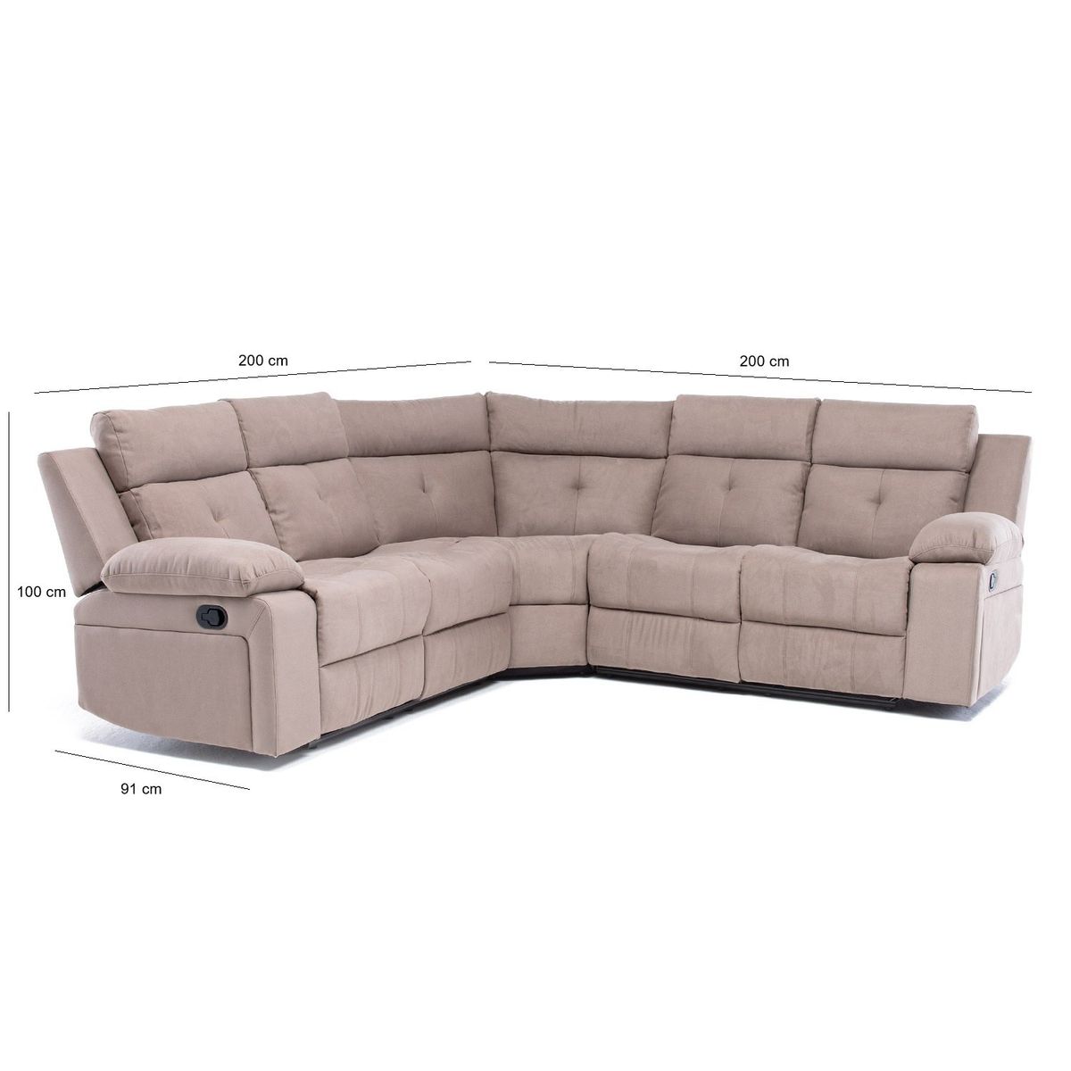 DANIELS - Sofá Seccional Reclinable 5 Cuerpos Arizona Daniels