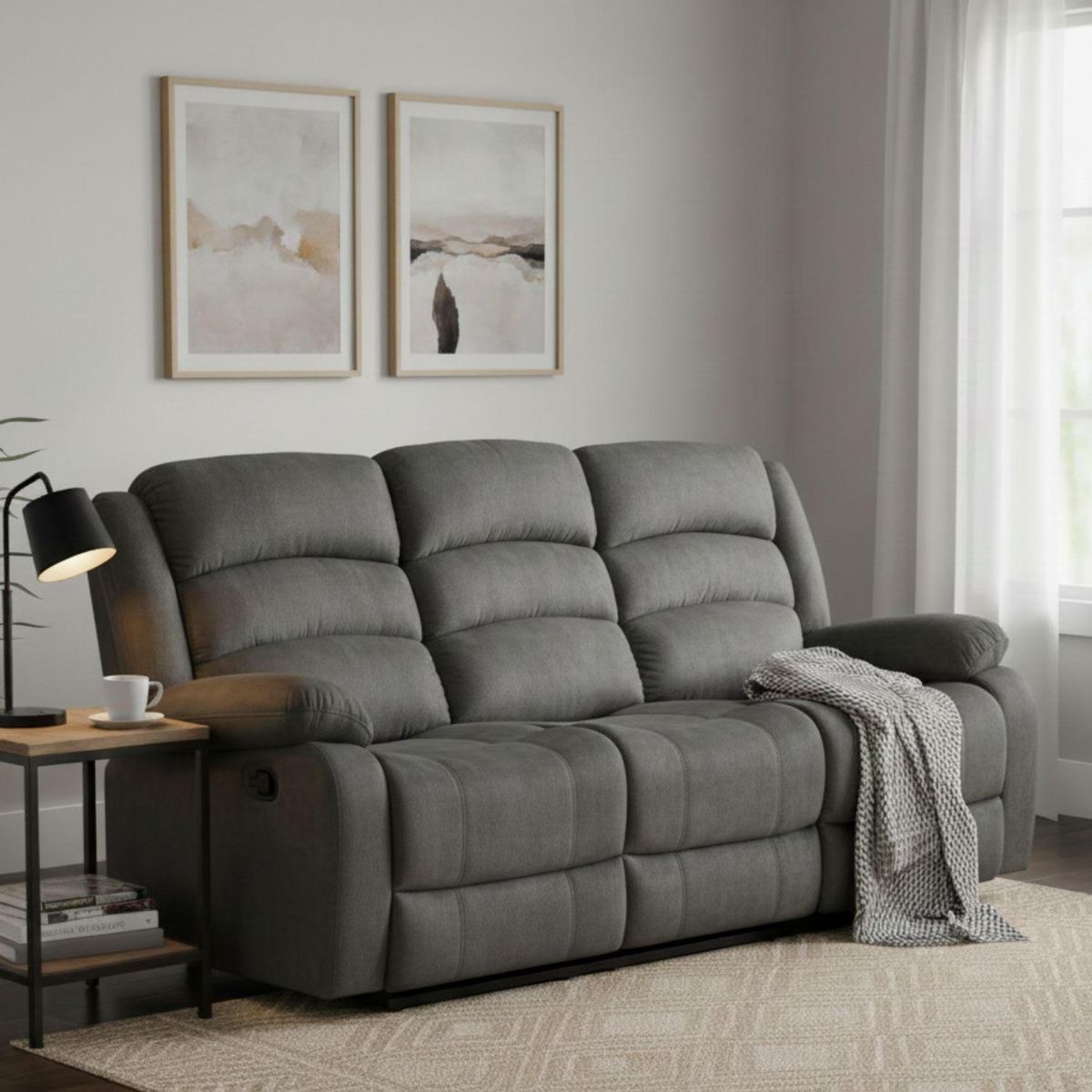 DANIELS - Sofá Reclinable 3 Cuerpos New Dan Tela Daniels