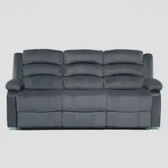 DANIELS - Sofá 3 Cuerpos Reclinable New Dan Tela Gris