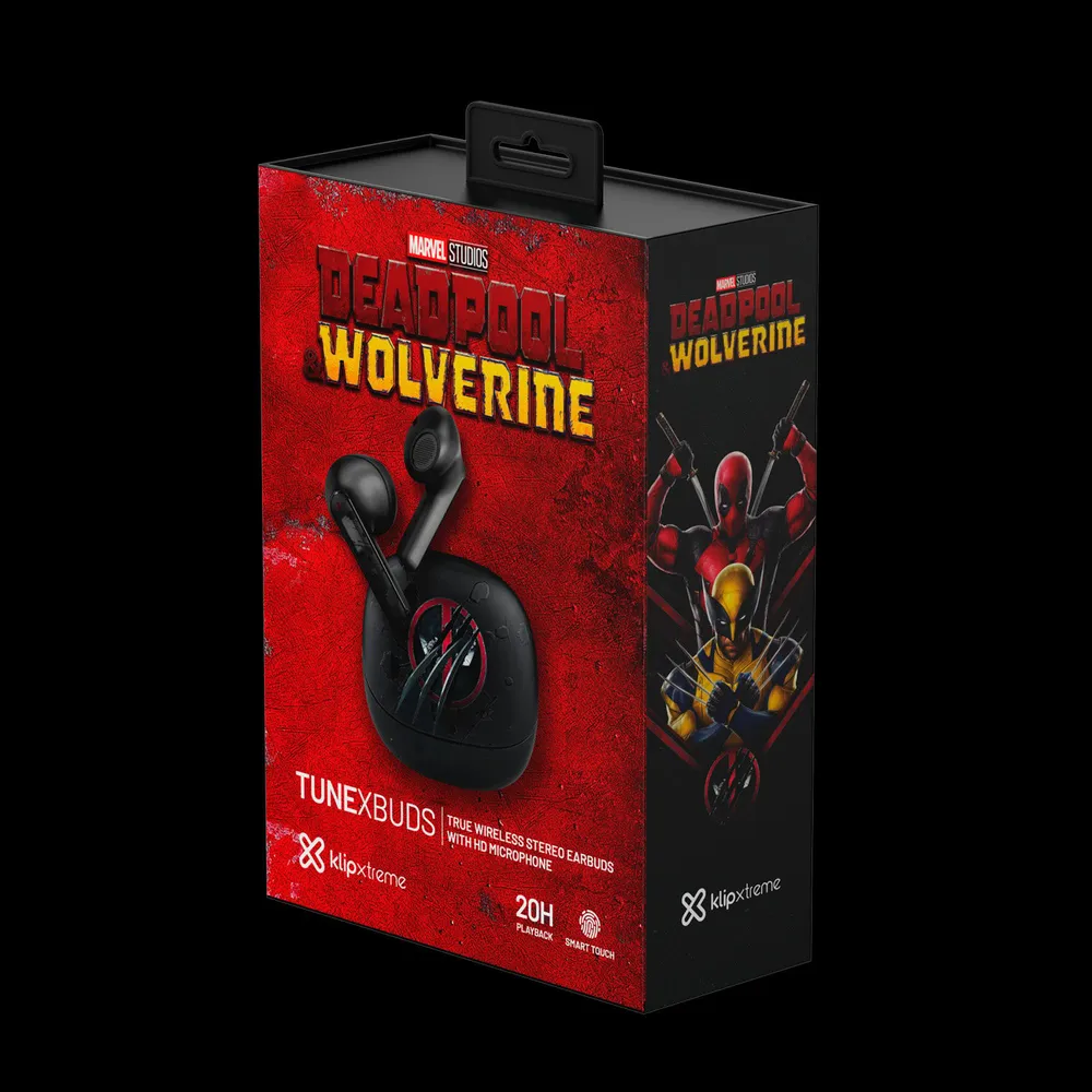 Klip Xtreme Deadpool TuneXBuds KTE-007M Negro, foto 7