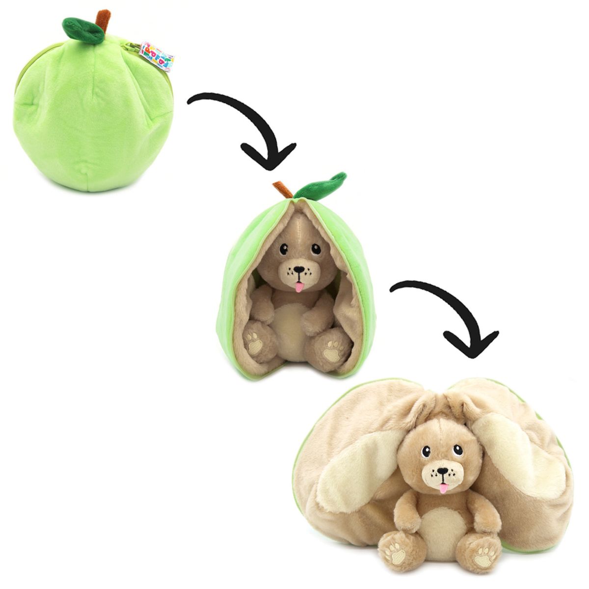 GENERICO - Peluche Crocket El Perro Manzana Flipetz