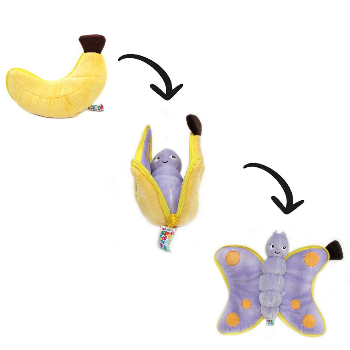 GENERICO - Peluche Poppet La Mariposa Banana Flipetz