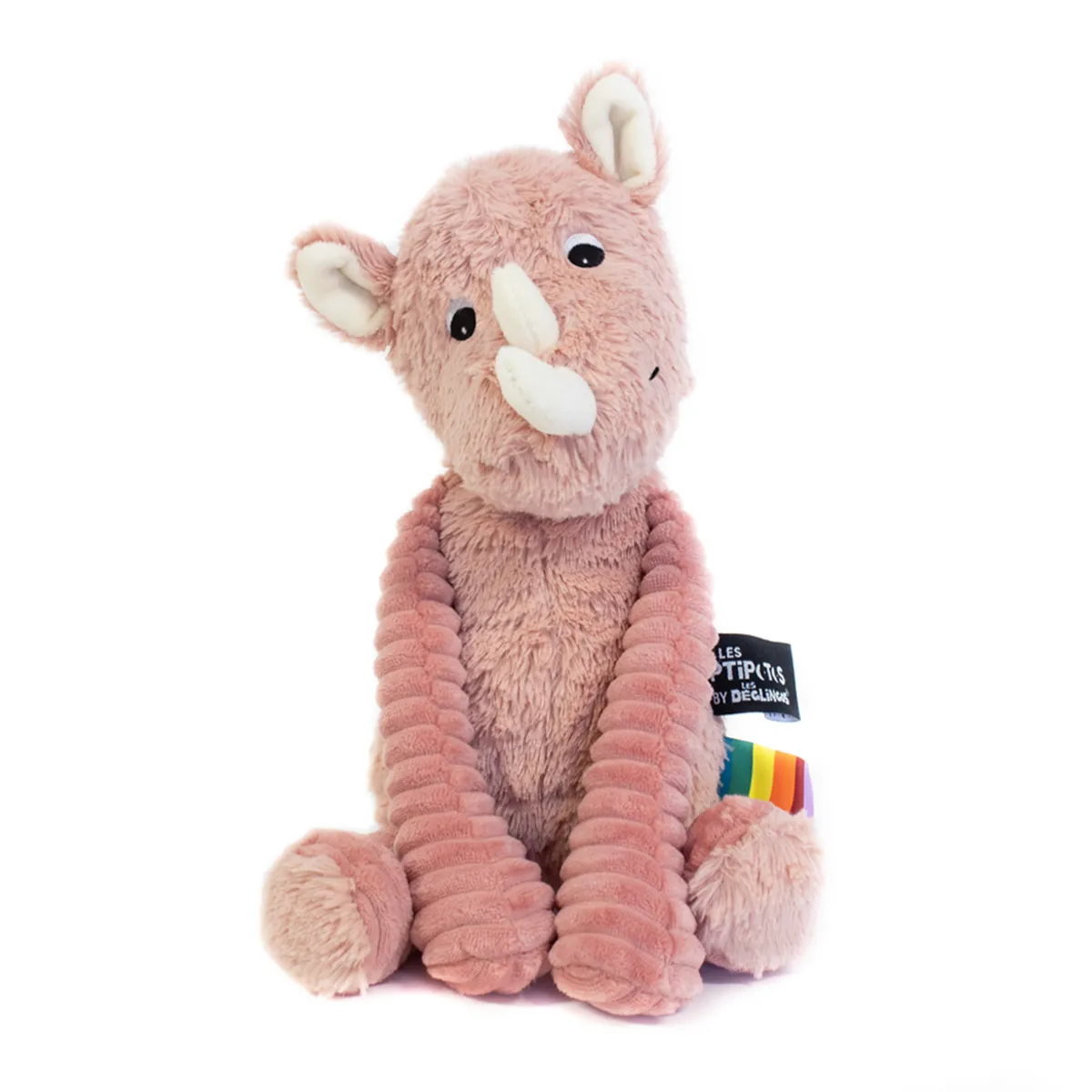 LES PTIPOTOS - Peluche Rinoceronte Grobisou Rosa Les Ptipotos