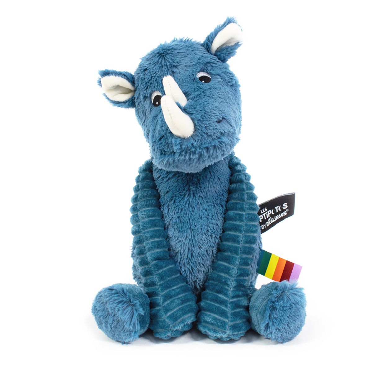 LES PTIPOTOS - Peluche Rinoceronte Grobisou Azul Les Ptipotos