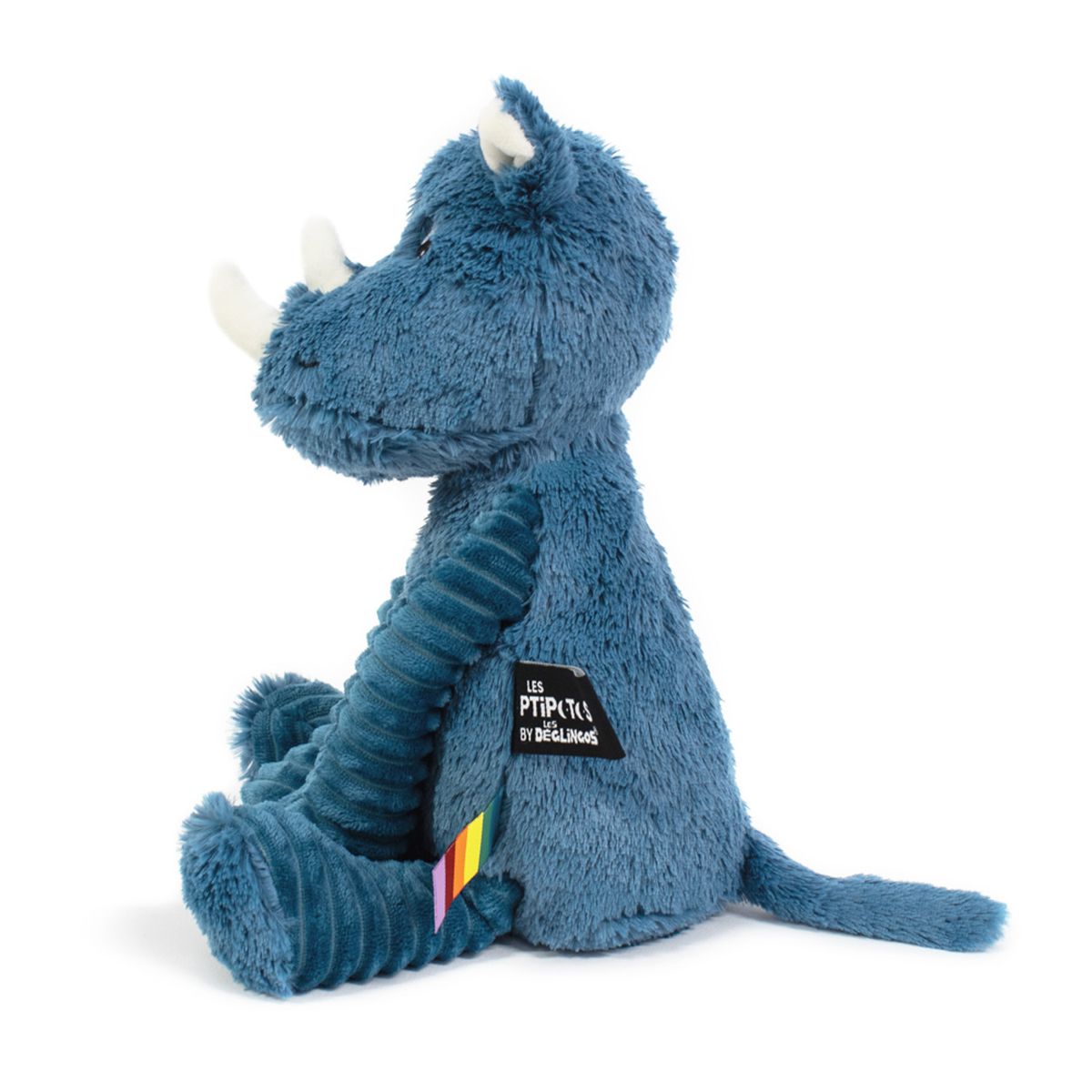 LES PTIPOTOS - Peluche Rinoceronte Grobisou Azul Les Ptipotos