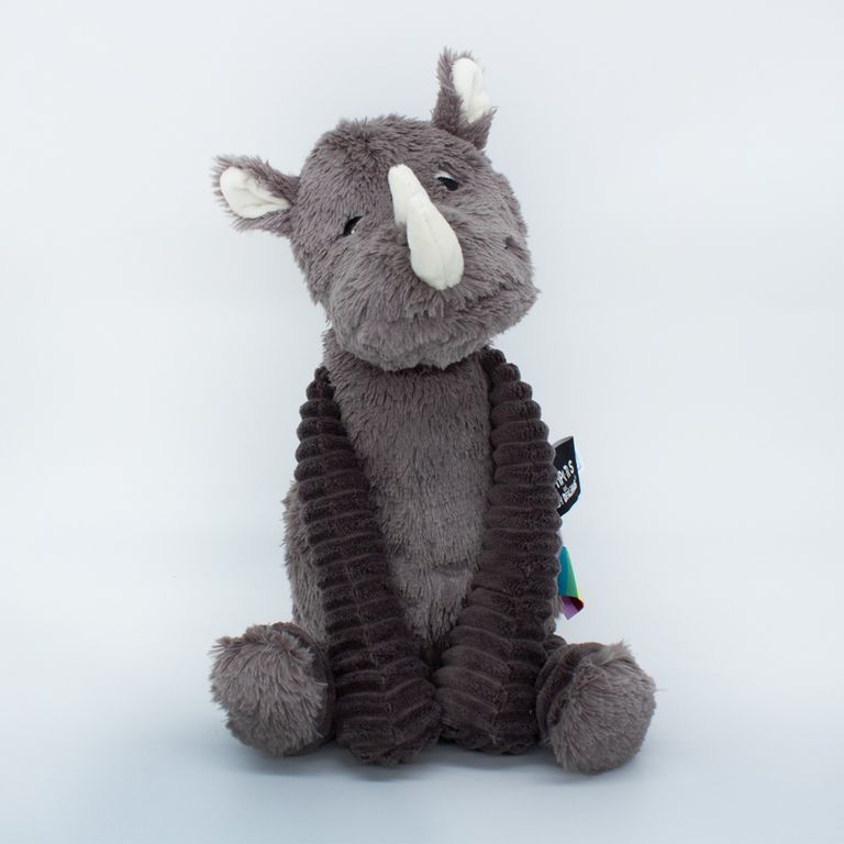 LES PTIPOTOS Peluche Rinoceronte Grobisou Gris