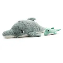 LES PTIPOTOS - Peluche Delfin Tofou Mama Y Bebe Menta