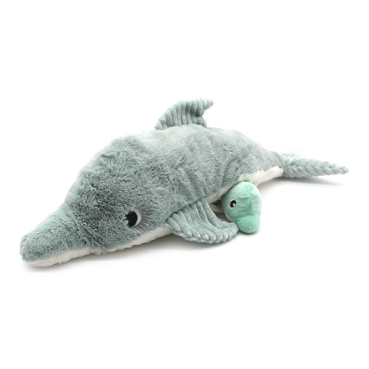 LES PTIPOTOS - Peluche Delfin Tofou Mama Y Bebe Menta Les Ptipotos