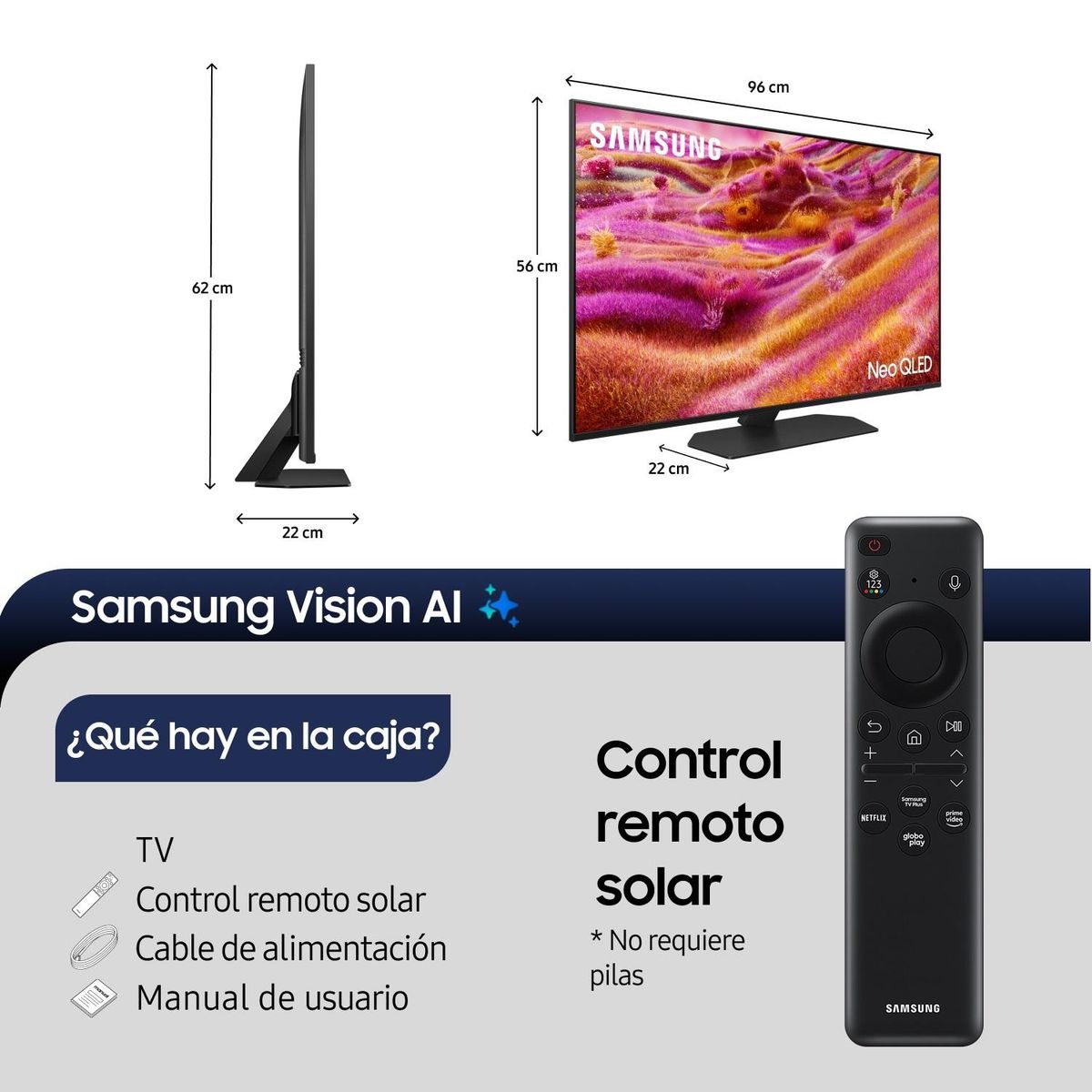 SAMSUNG - 43" Neo QLED Mini Led 4K QN90F Vision AI Smart TV (2025)