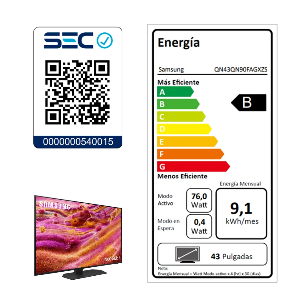 Samsung Neo QLED QN90F 43", foto 9