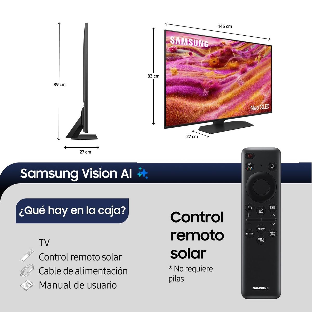 SAMSUNG - 65" Neo QLED Mini Led 4K QN90F Vision AI Smart TV (2025)