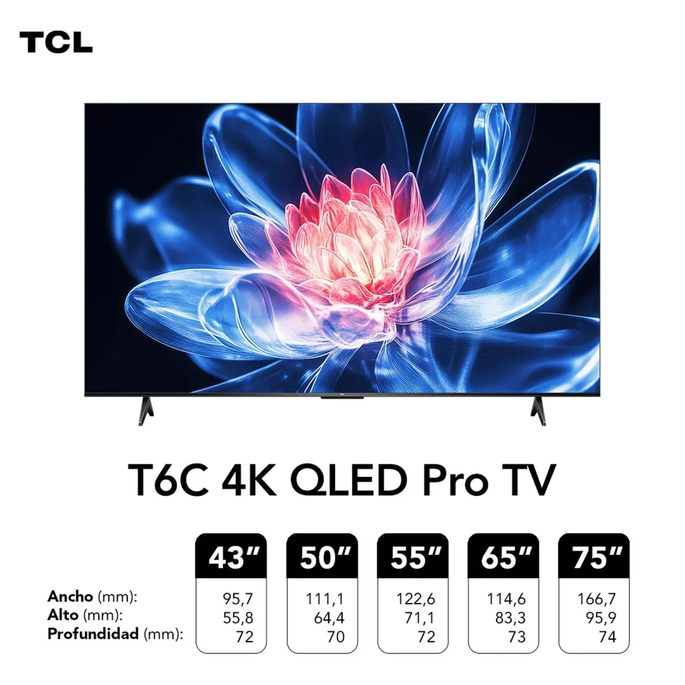 Smart TV 43" QLED 4K T6C Google TV, foto 13