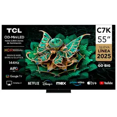 TCL - Mini Led Smart Tv QLED 55" 4K UHD C7K Android TV