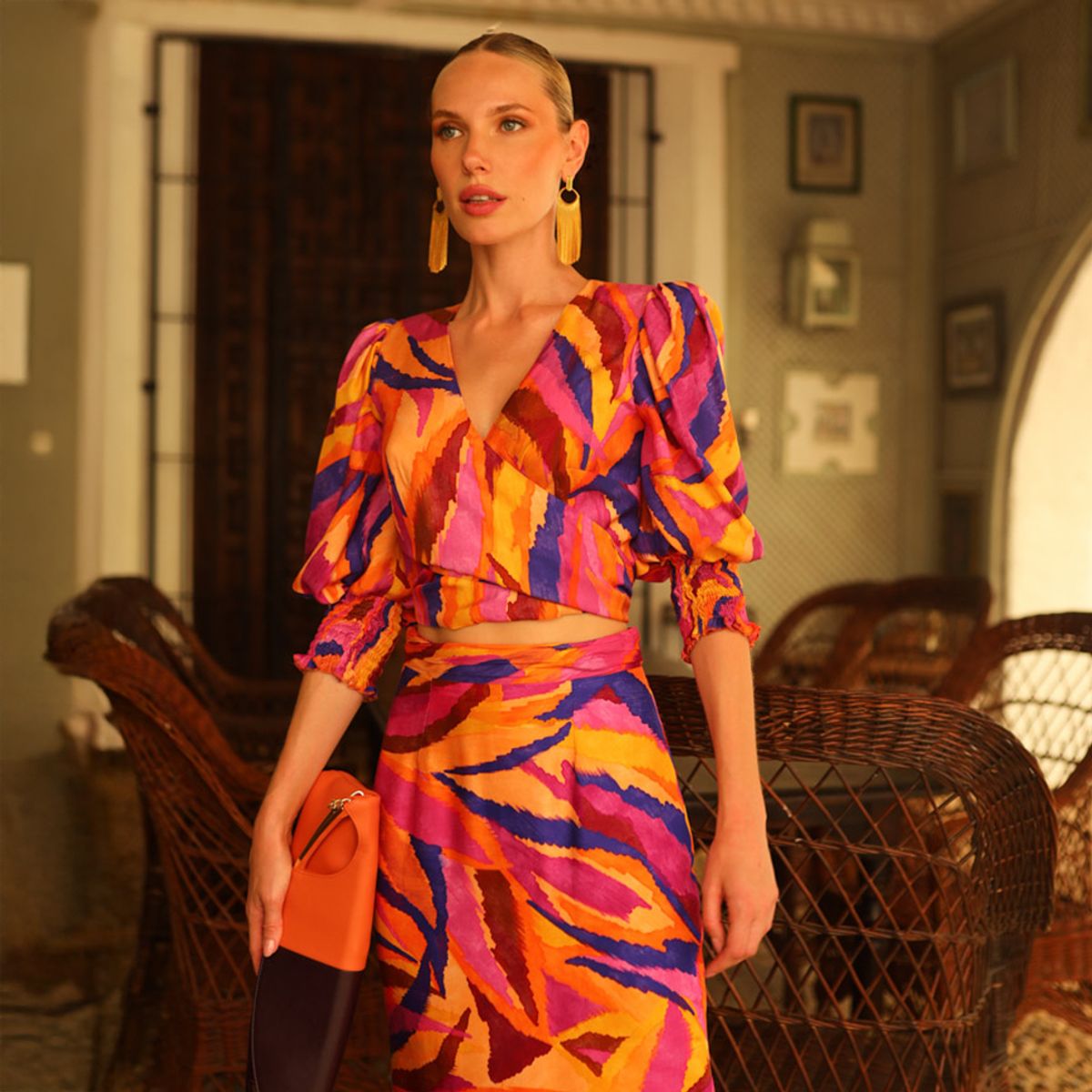 PANAMBI - Blusa Manga Englobada Mujer Panambi