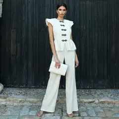 PANAMBI - Pantalon Crudo Chanel Mujer