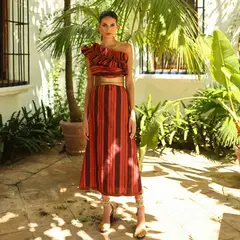 PANAMBI - Vestido Fiesta Rayas Mujer