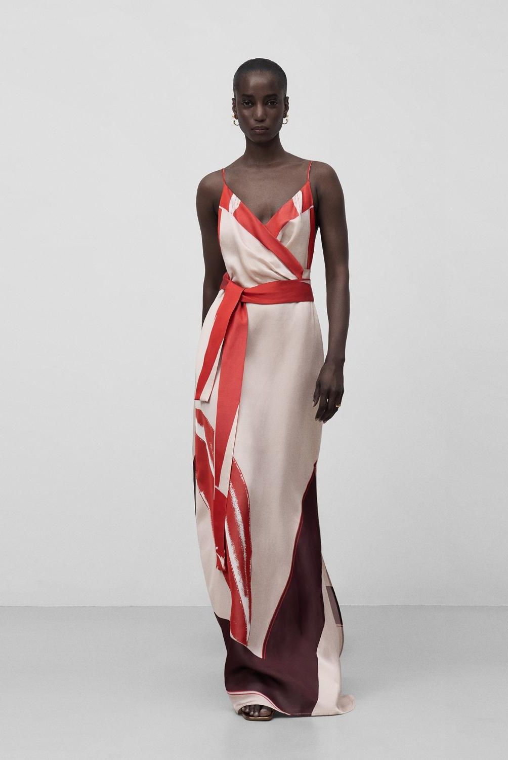 ADOLFO DOMINGUEZ - Vestido Largo Estampado Mujer Adolfo Dominguez