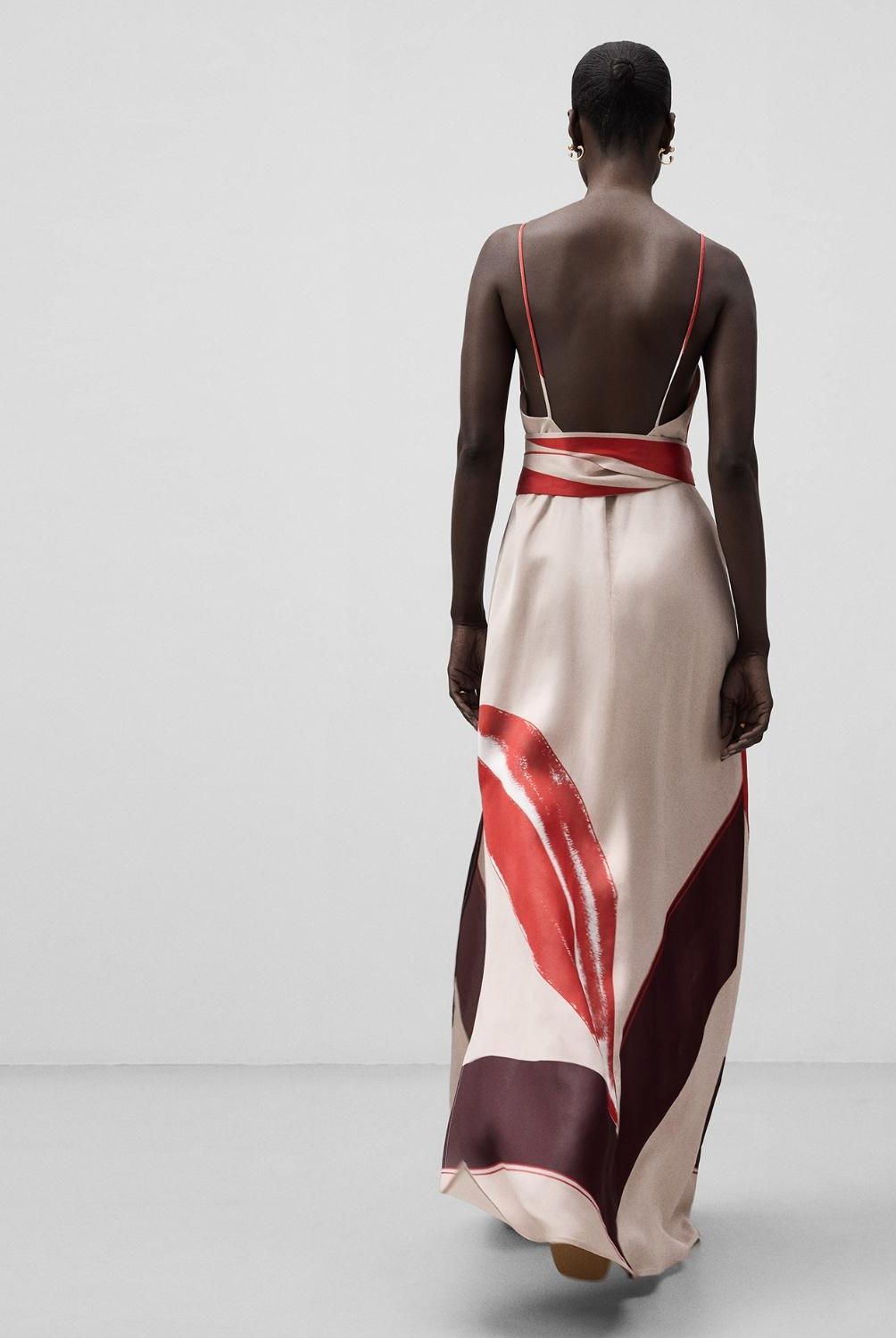 ADOLFO DOMINGUEZ - Vestido Largo Estampado Mujer Adolfo Dominguez