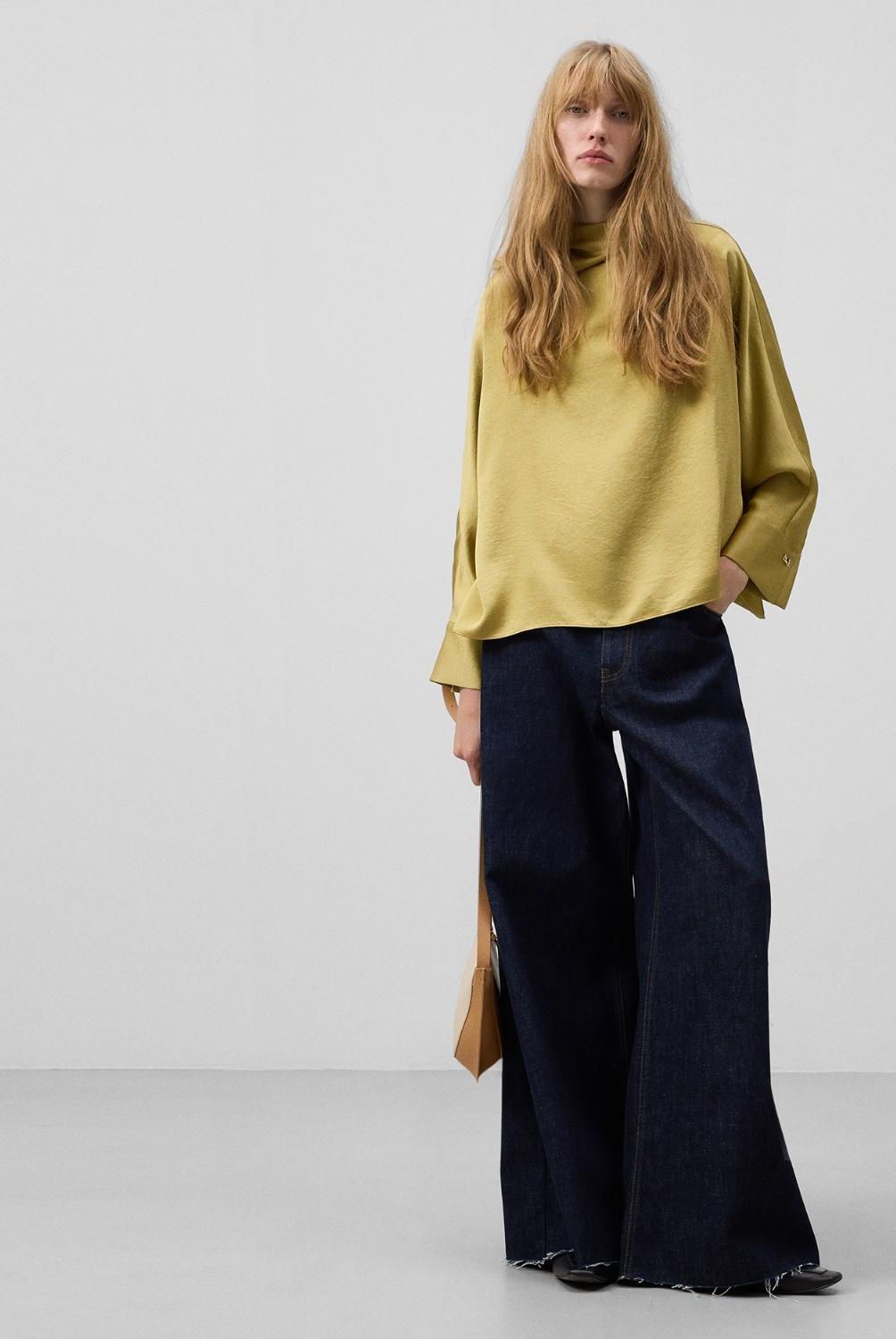ADOLFO DOMINGUEZ - Blusa Satinada Mujer Adolfo Dominguez