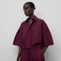 ADOLFO DOMINGUEZ - Camisa Manga 3/4 100% Algodón Mujer