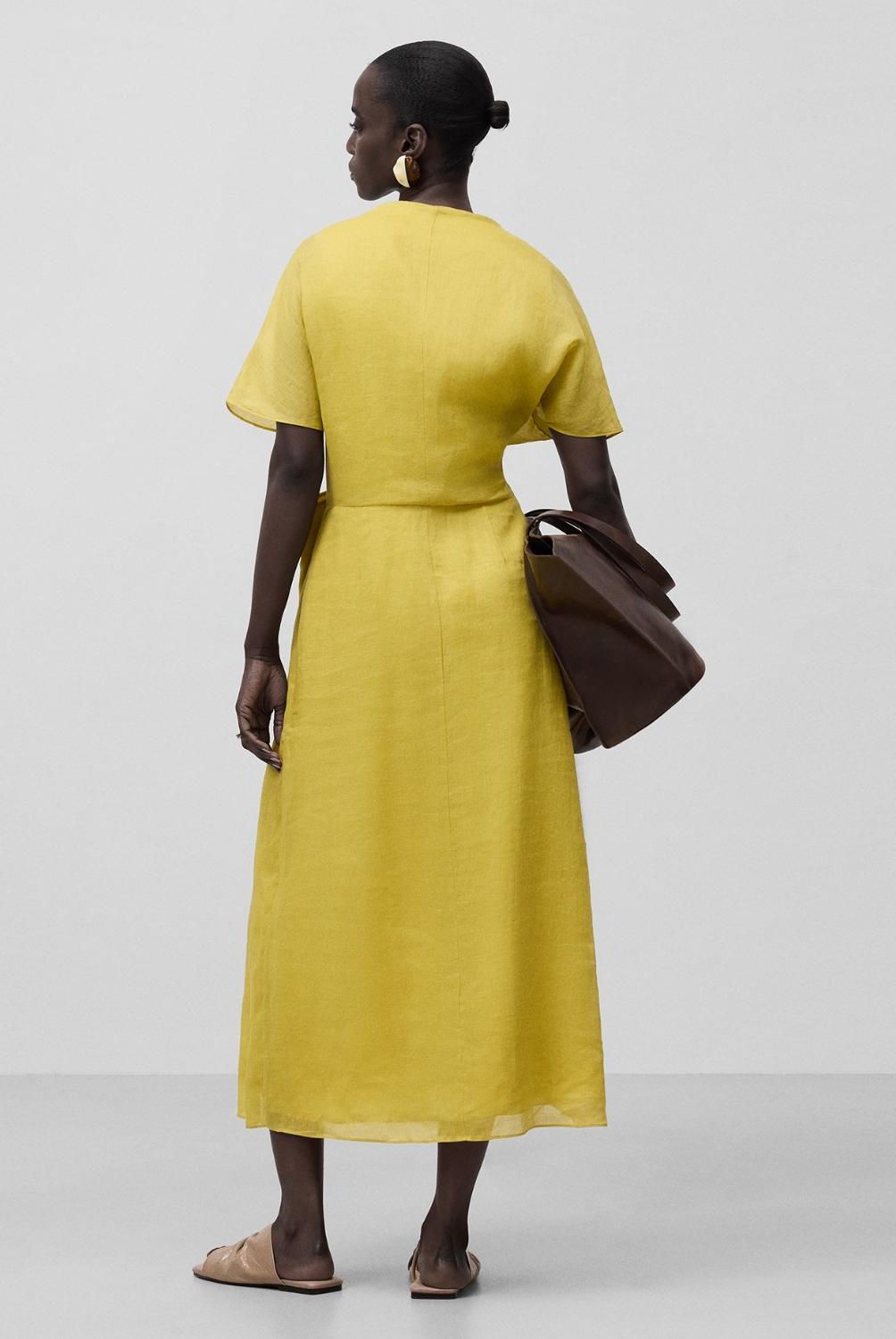 ADOLFO DOMINGUEZ - Vestido Midi Ramio Mujer Adolfo Dominguez