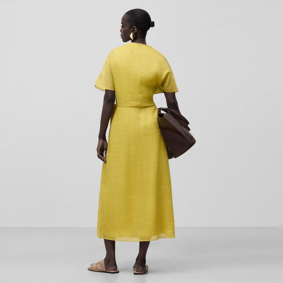 ADOLFO DOMINGUEZ - Vestido Midi Ramio Mujer Adolfo Dominguez