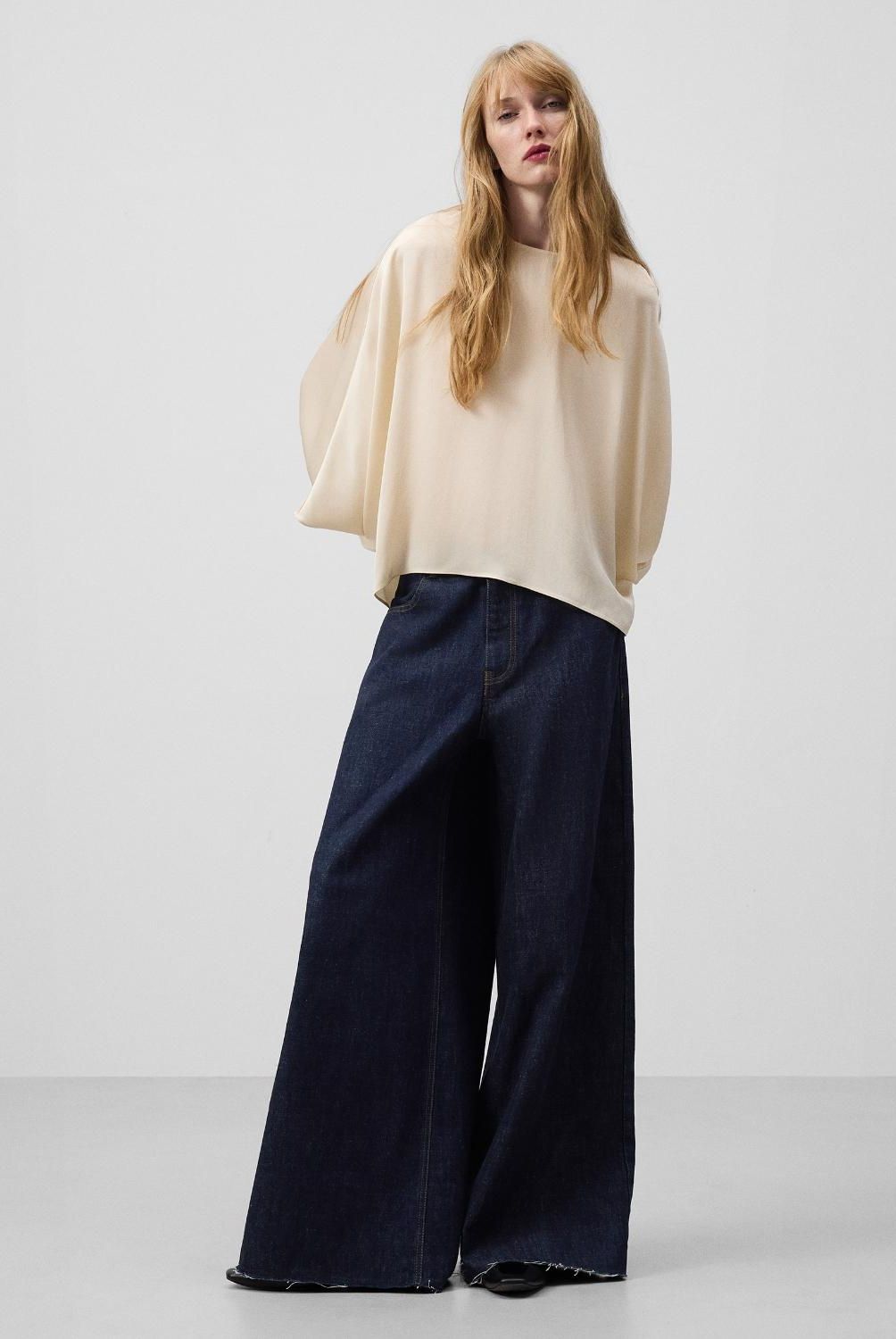 ADOLFO DOMINGUEZ - Blusa Lisa Efecto Satinado Mujer Adolfo Dominguez