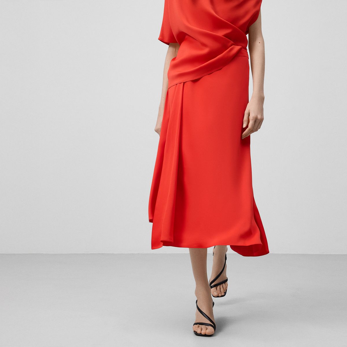 ADOLFO DOMINGUEZ - Falda Midi Mujer Adolfo Dominguez