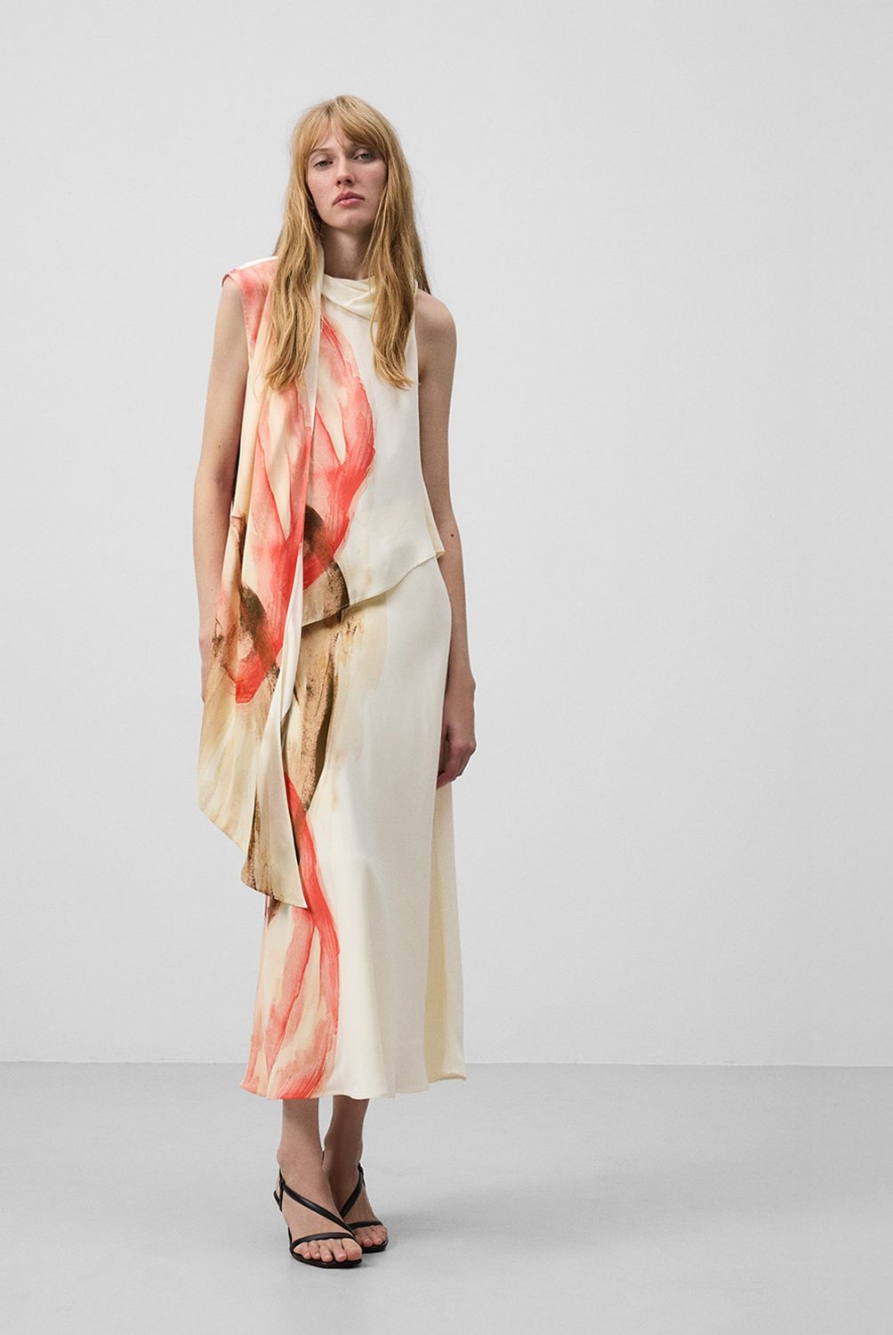 ADOLFO DOMINGUEZ - Falda Midi Estampada Mujer Adolfo Dominguez