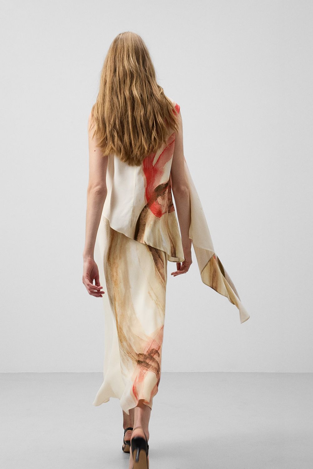 ADOLFO DOMINGUEZ - Falda Midi Estampada Mujer Adolfo Dominguez