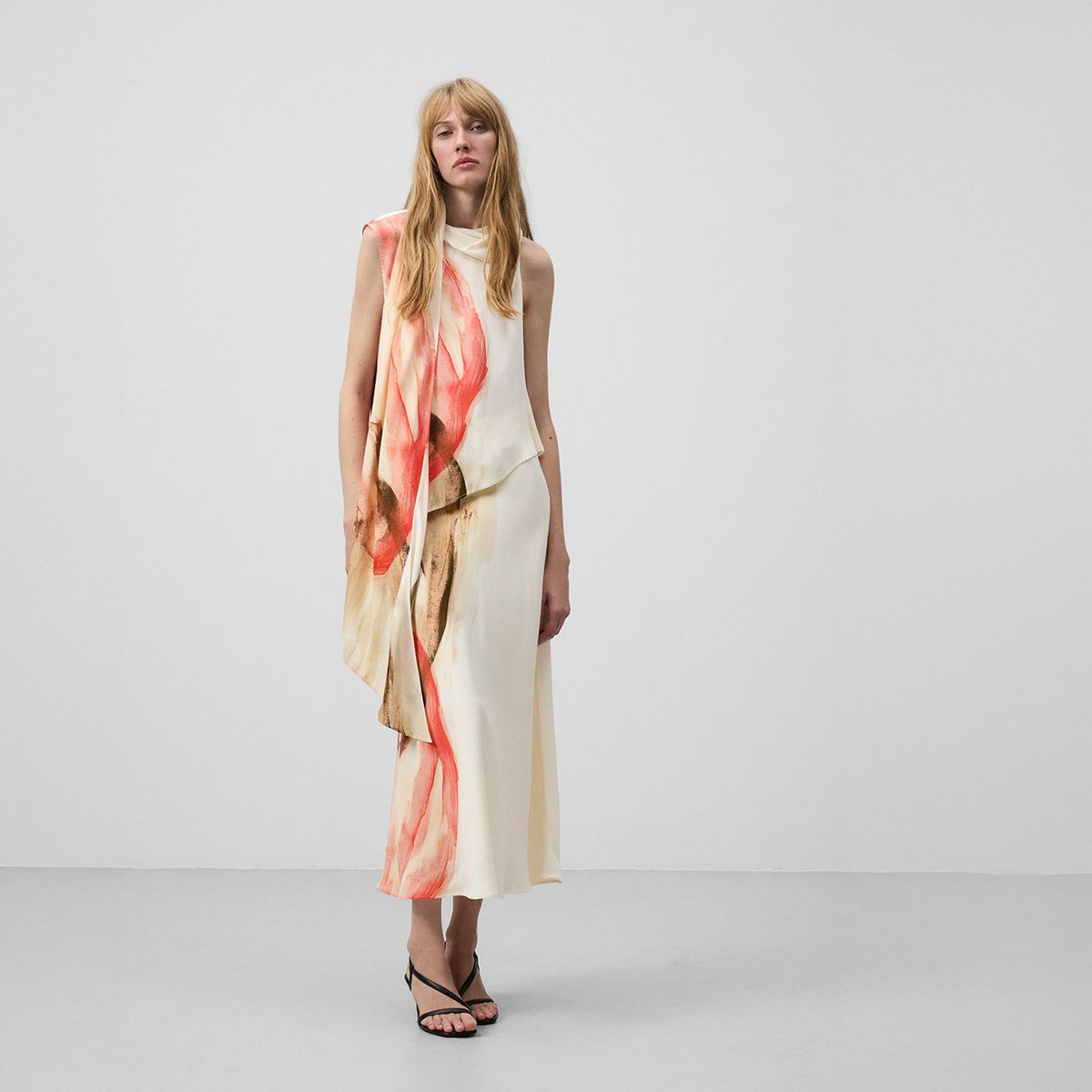 ADOLFO DOMINGUEZ - Falda Midi Estampada Mujer Adolfo Dominguez