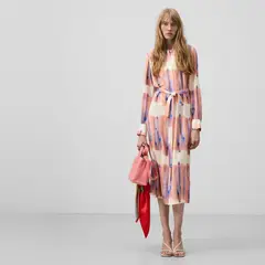 ADOLFO DOMINGUEZ - Vestido Estampado Manga Larga Mujer
