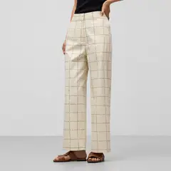 ADOLFO DOMINGUEZ - Pantalón Estampado 100% Algodón Mujer