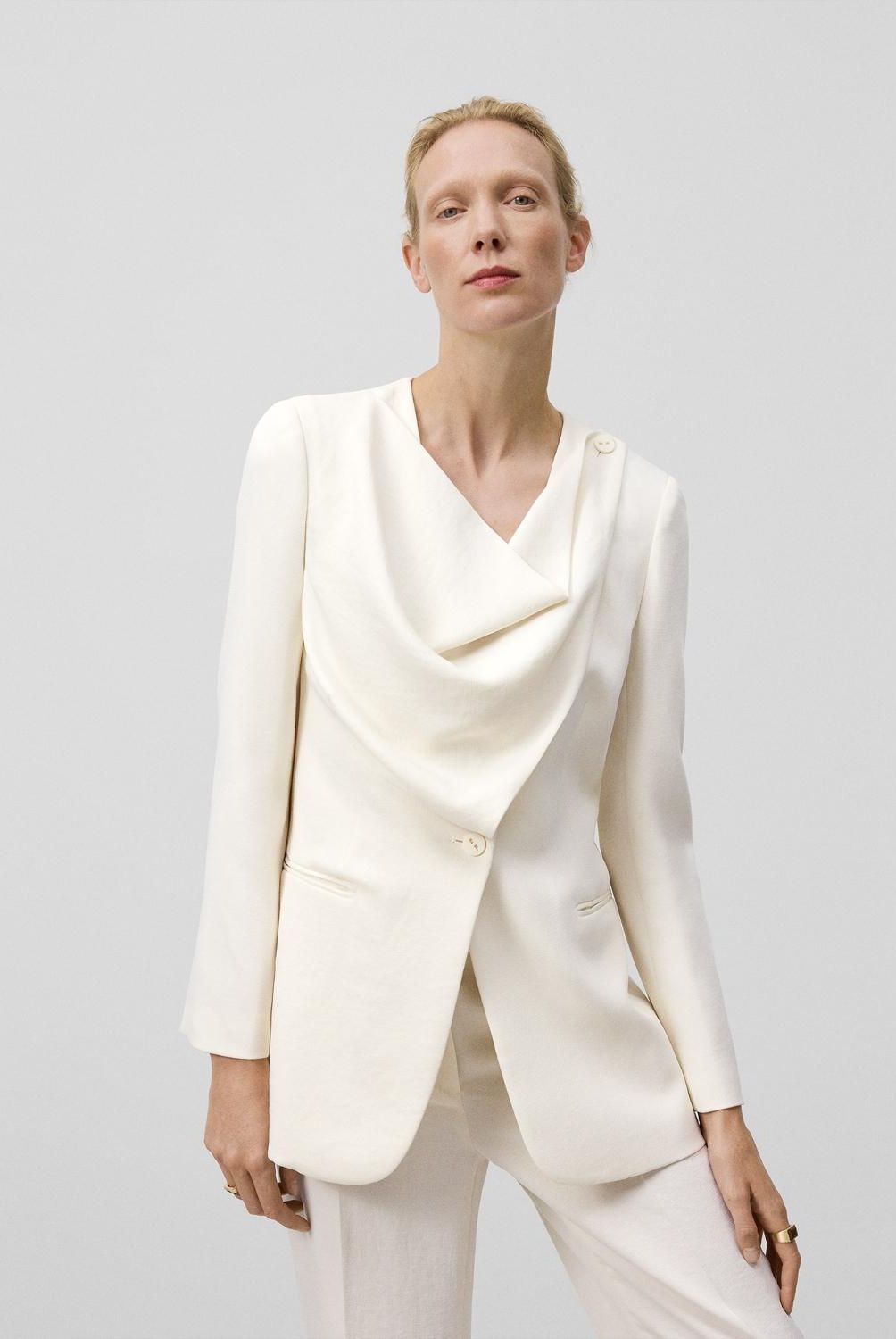 ADOLFO DOMINGUEZ - Blazer Cuello Mujer Adolfo Dominguez