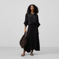 ADOLFO DOMINGUEZ - Vestido Midi Mangas Mujer