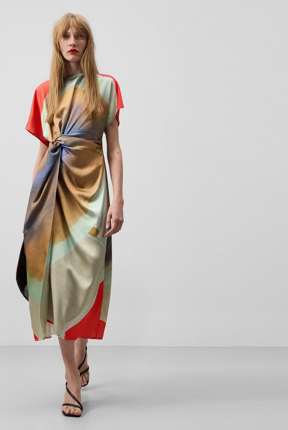 ADOLFO DOMINGUEZ - Vestido Largo Estampado Mujer Adolfo Dominguez