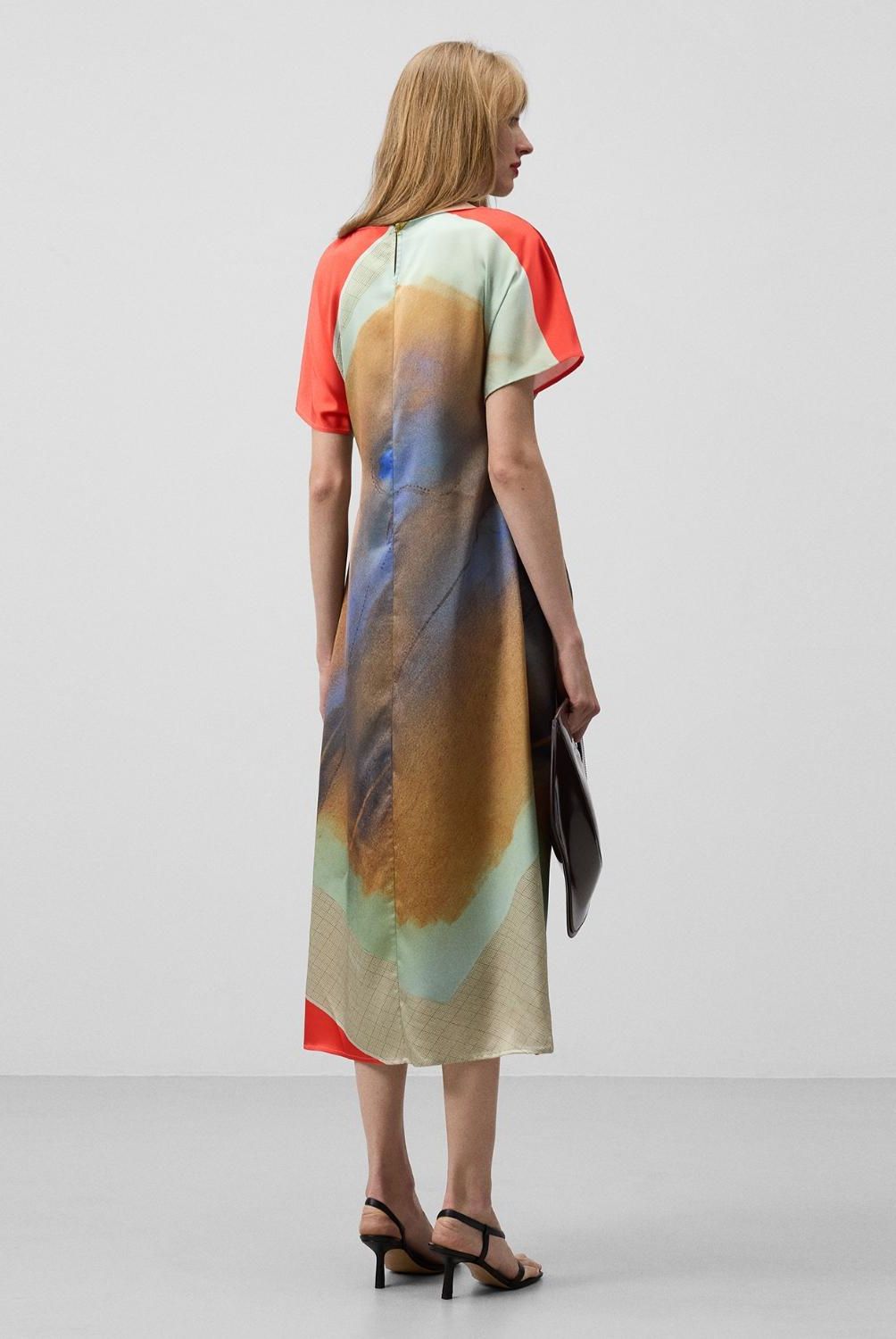 ADOLFO DOMINGUEZ - Vestido Largo Estampado Mujer Adolfo Dominguez
