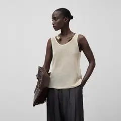 ADOLFO DOMINGUEZ - Polera sin Mangas Tejido Mujer