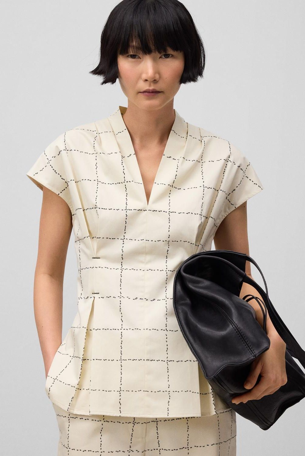 ADOLFO DOMINGUEZ - Blusa Estampada 100% Algodón Mujer Adolfo Dominguez
