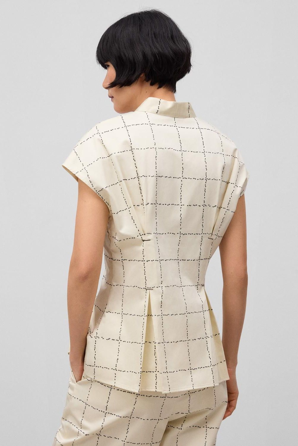 ADOLFO DOMINGUEZ - Blusa Estampada 100% Algodón Mujer Adolfo Dominguez