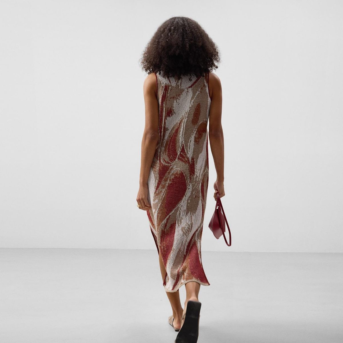 ADOLFO DOMINGUEZ - Vestido Estampado Lino Mujer Adolfo Dominguez