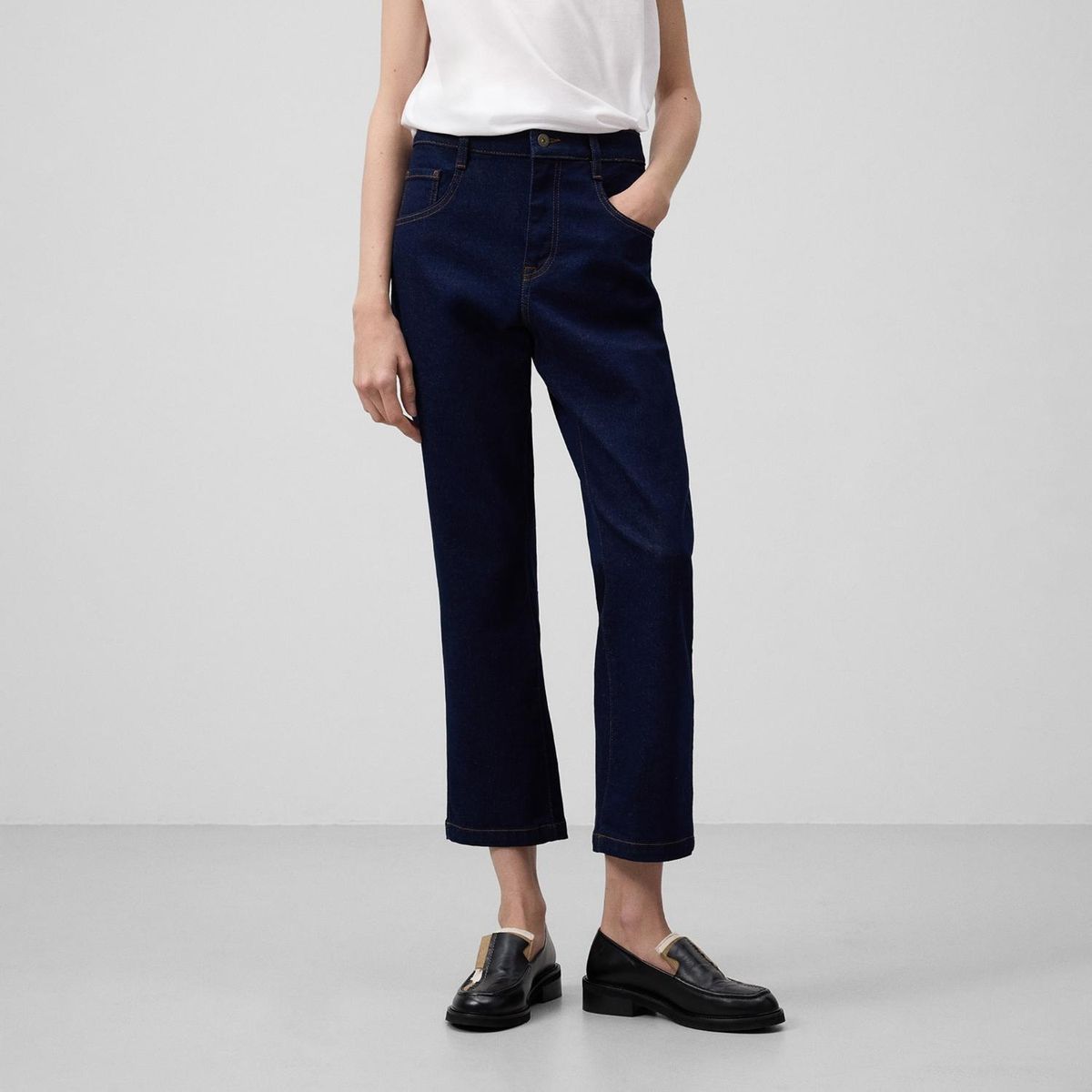 ADOLFO DOMINGUEZ - Pantalón Crop Algodón Mujer Adolfo Dominguez