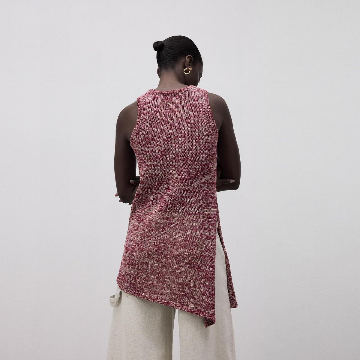 ADOLFO DOMINGUEZ - Top sin Mangas Asimétrico Mujer Adolfo Dominguez