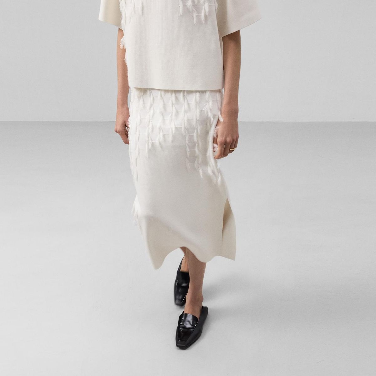 ADOLFO DOMINGUEZ - Falda Midi Mujer Adolfo Dominguez