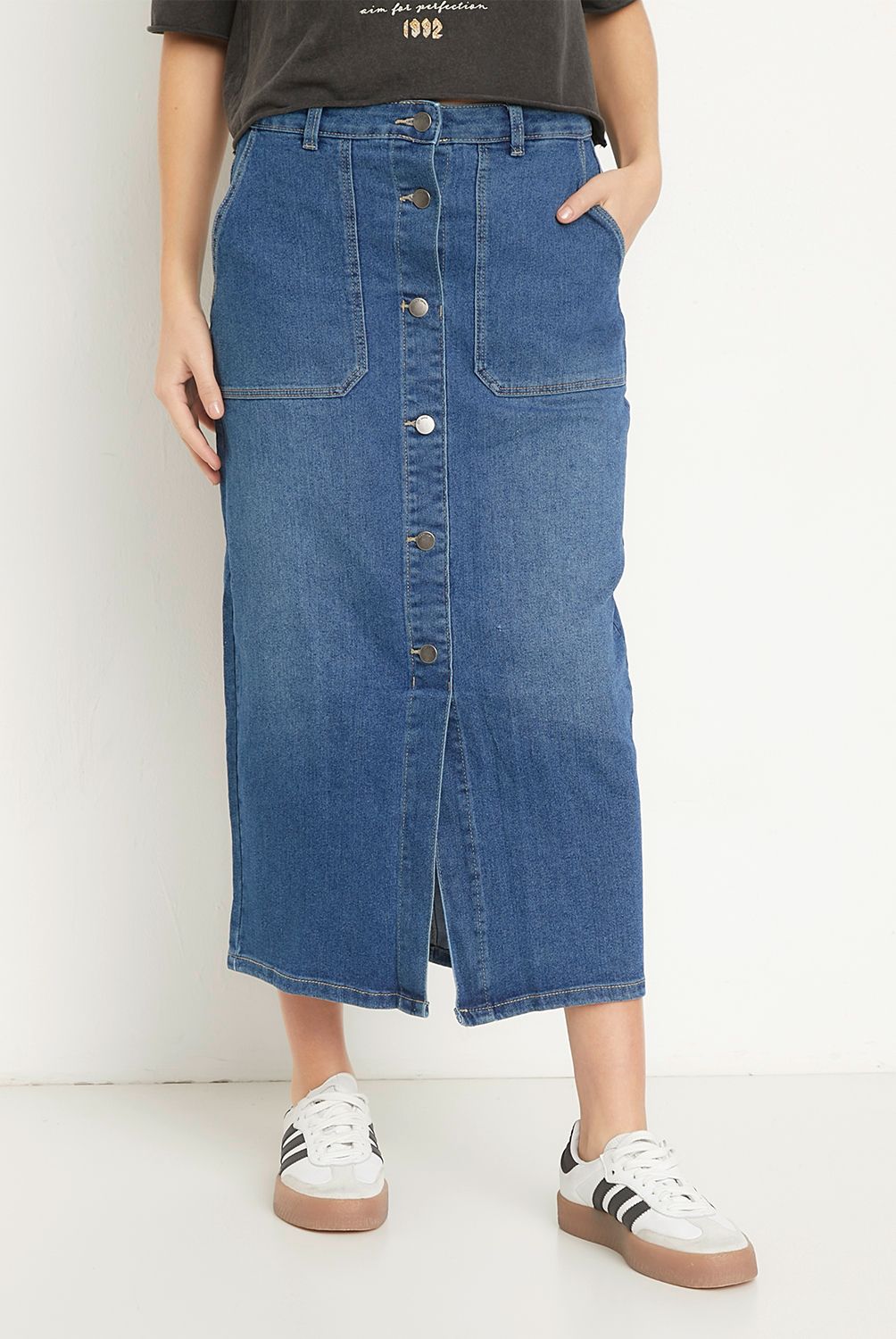 ONLY - Falda Midi Mujer Only