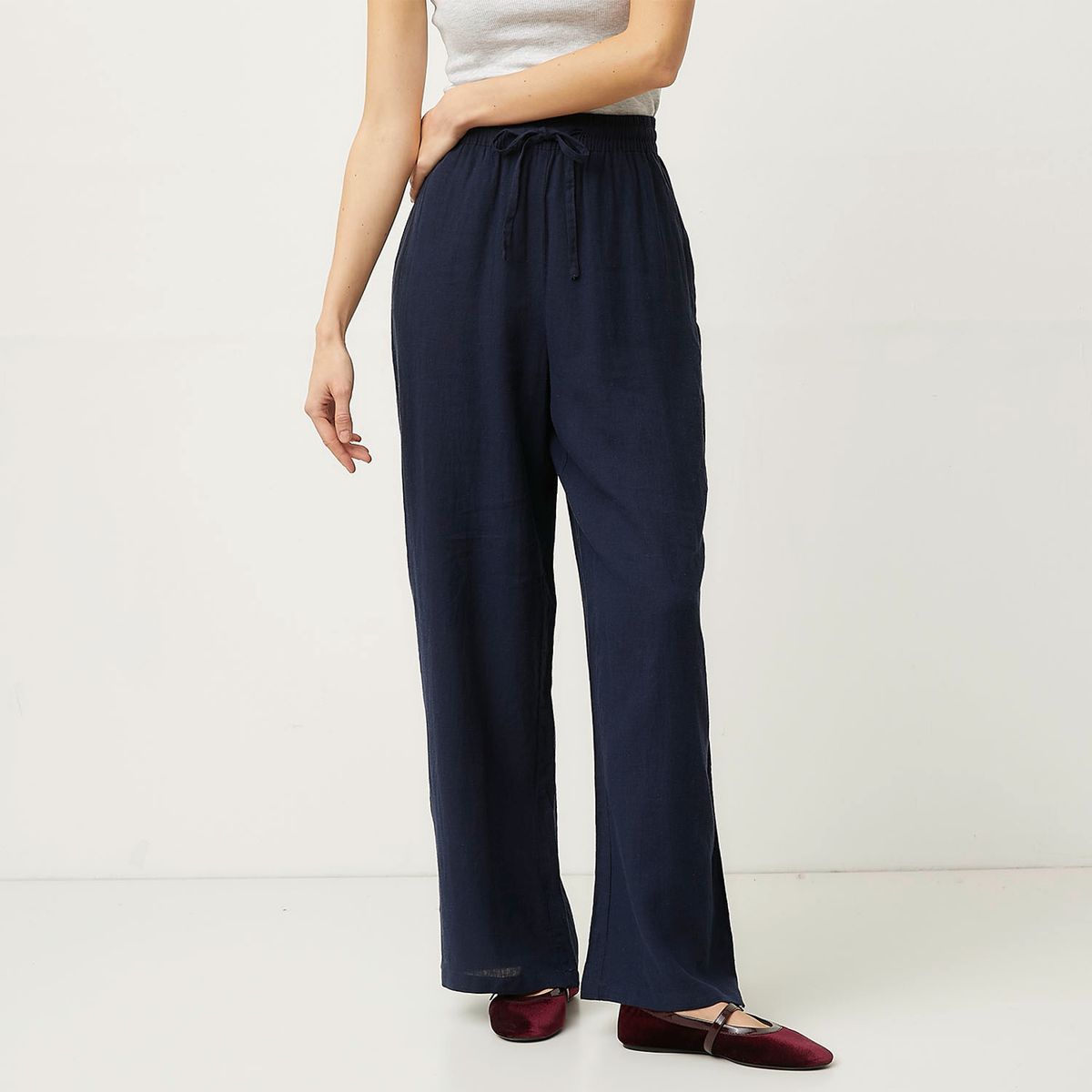 VERO MODA - Pantalón Lino Mujer Vero Moda